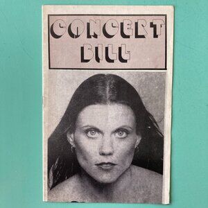 Ann Reinking Concert Bill / Playbill NYC Concert 4 Pages Total Light Wrinkle